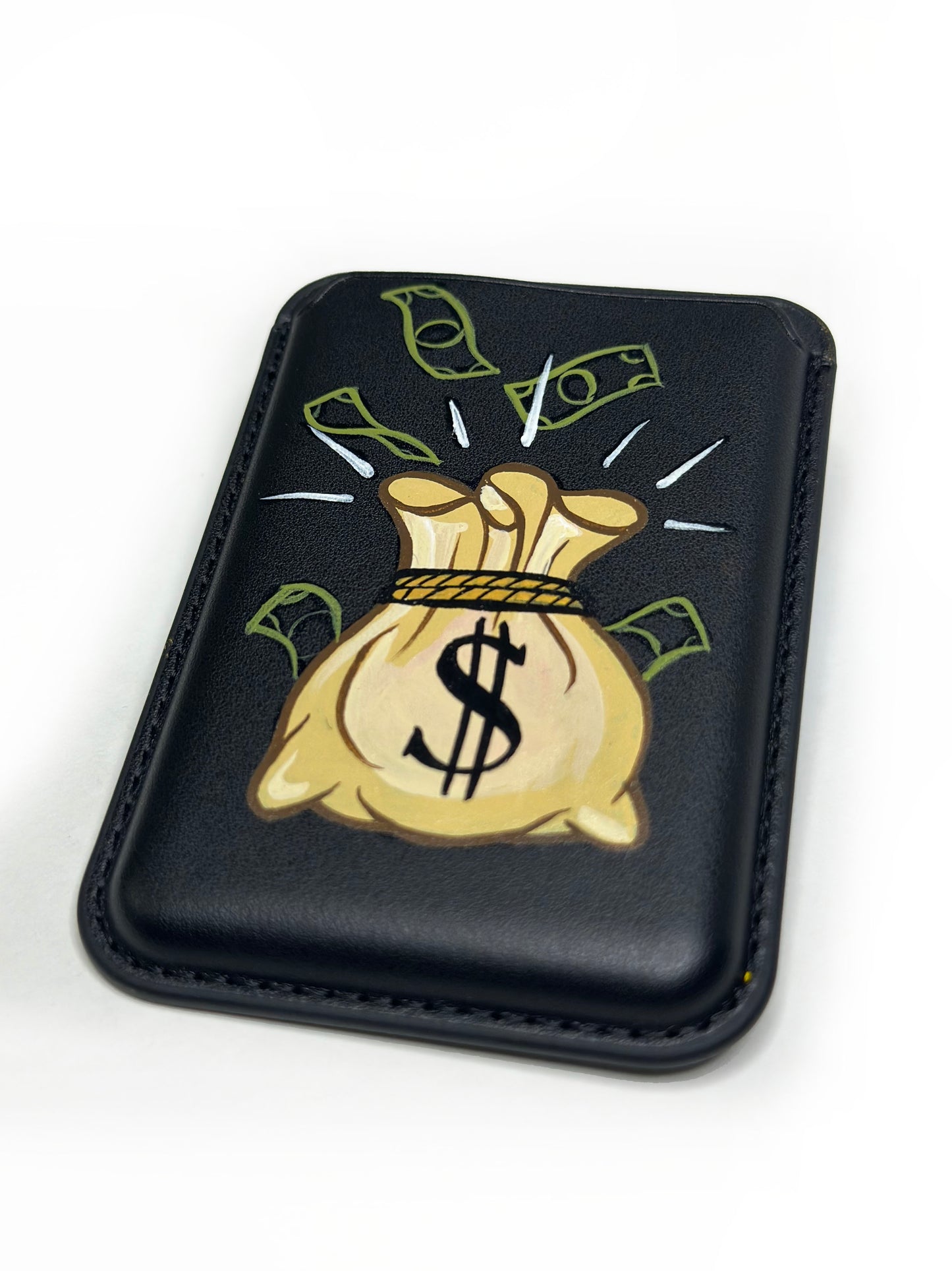 Money Bag Hand-Painted MagSafe Cardholder