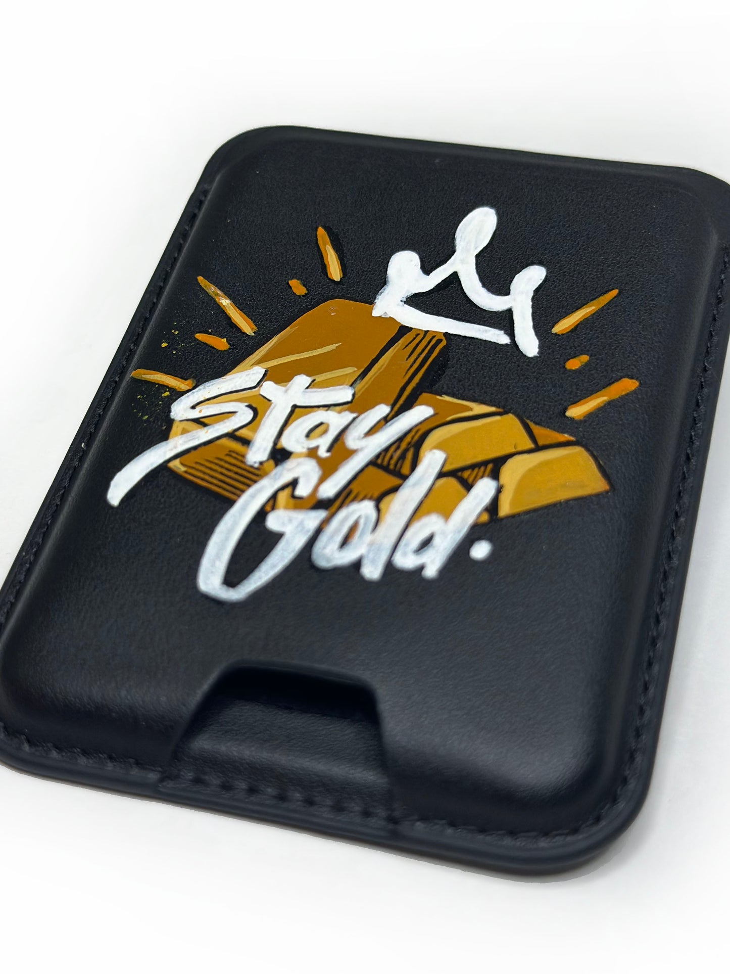 Stay Gold MagSafe Cardholder with Gold Bars